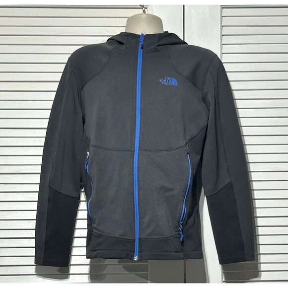 The North Face Other - The North Face Men's Gray Blue Full-Zip Fleece Hoodie Athletic Jacket Size M 304